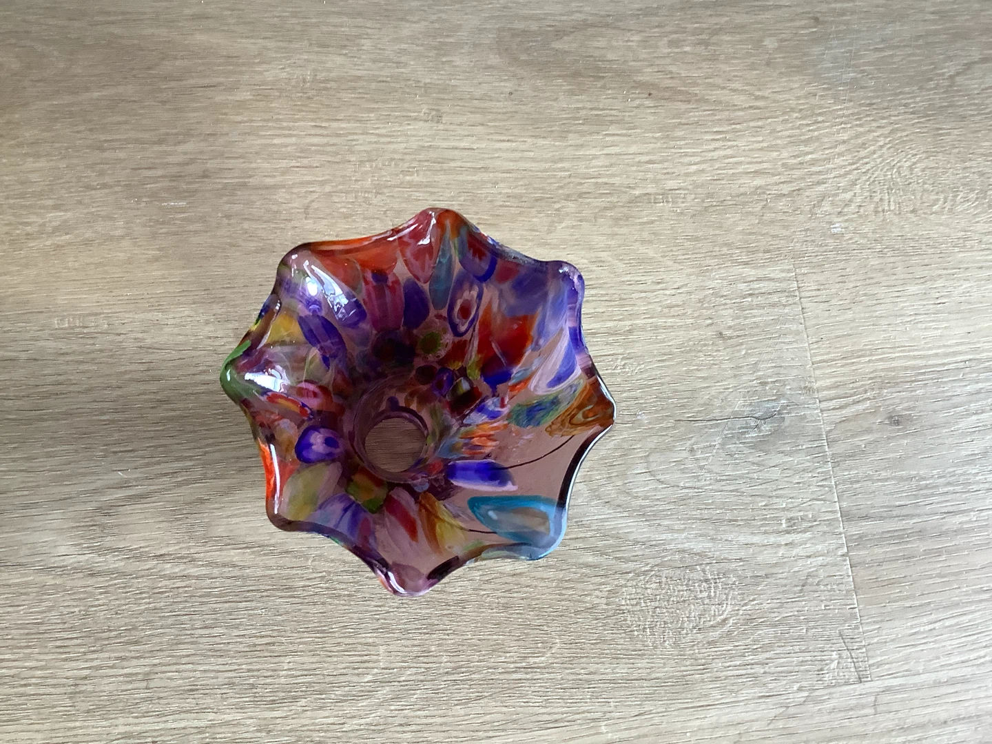 Vt Murano Millefiori Hd Blown Art Glass Tulip Lamp Shade 🐞 - photo 5