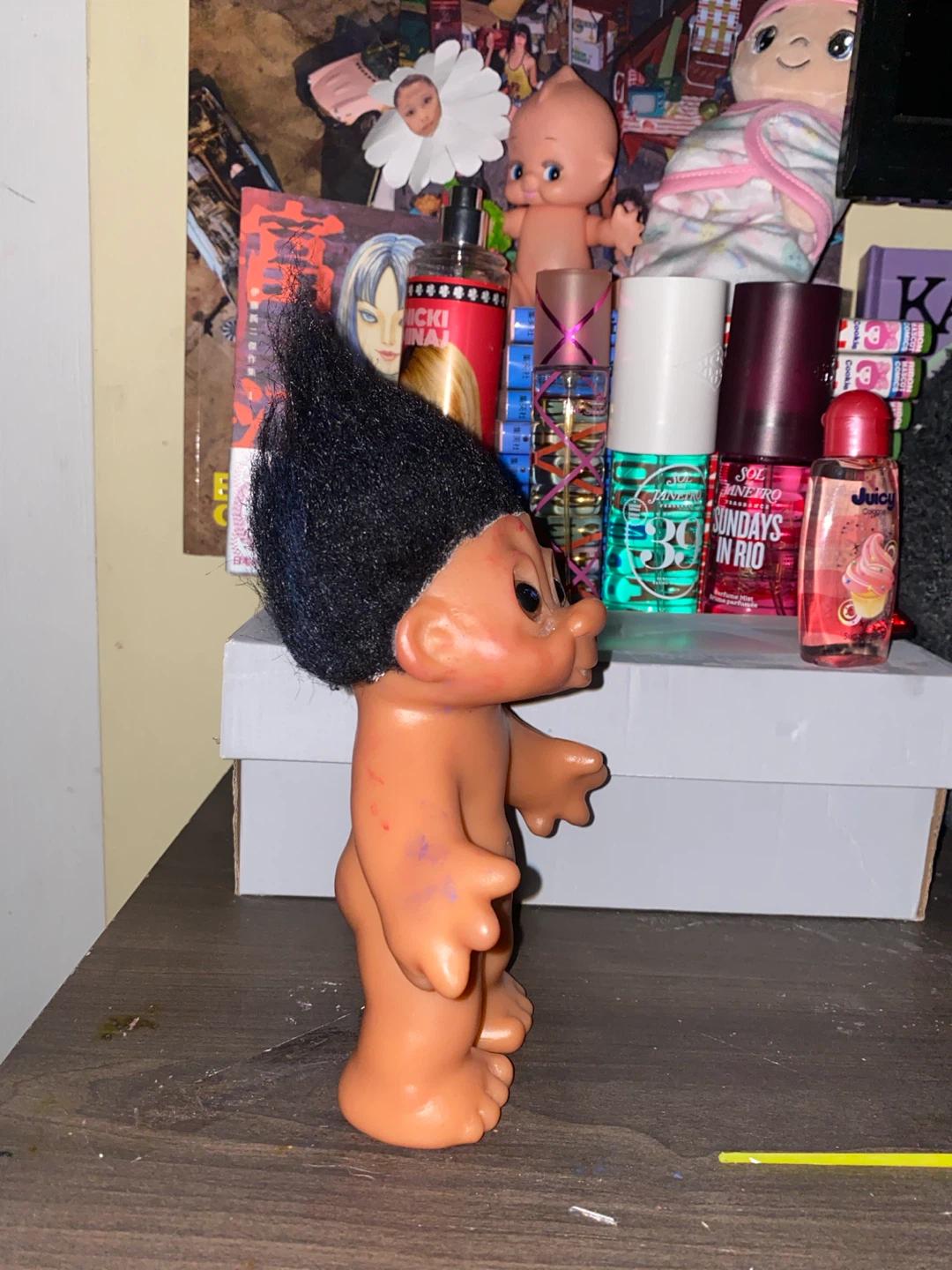 Vintage  Original Troll Doll with Black Hair - photo 2