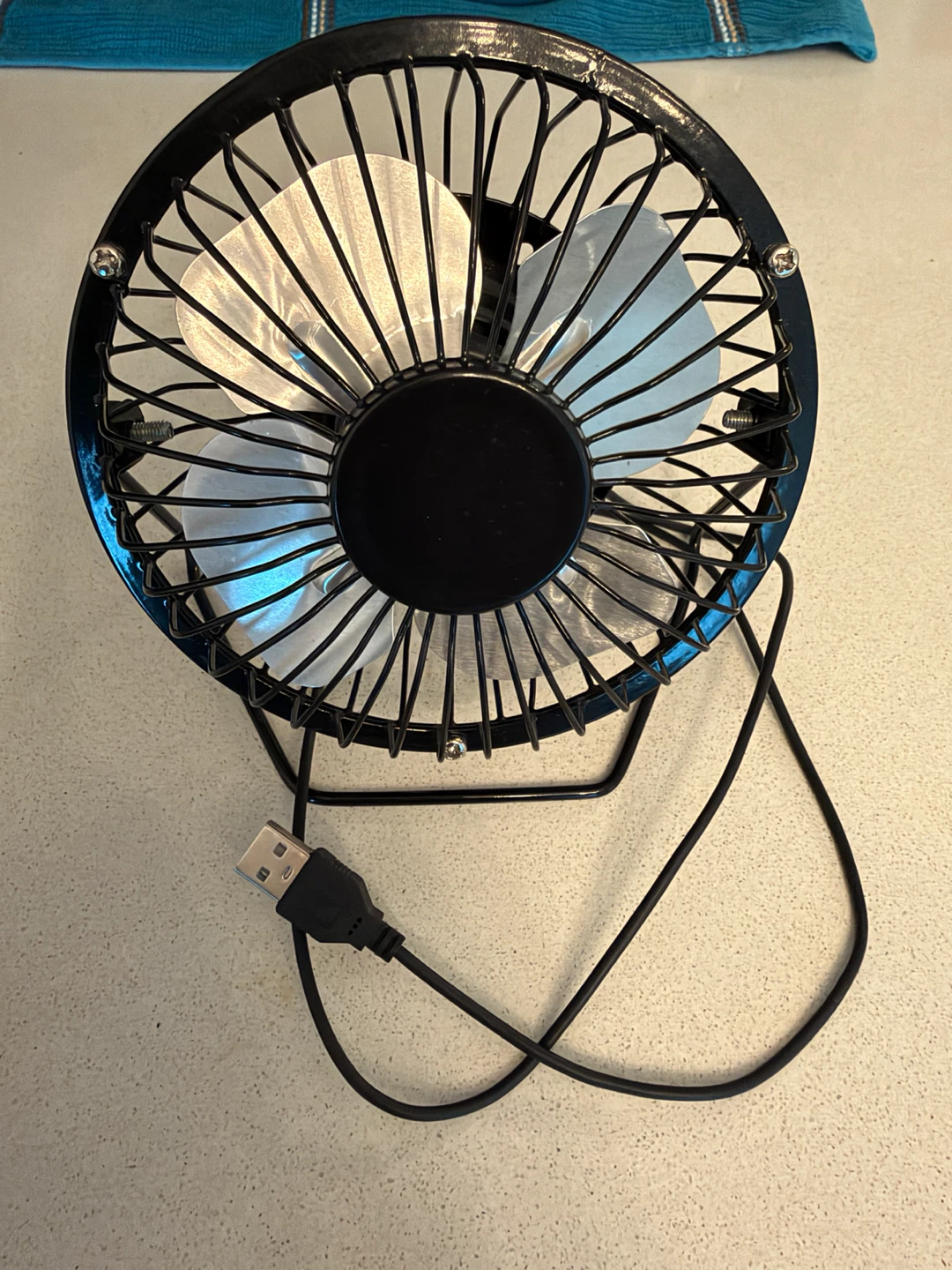 Black USB Powered Desktop Fan