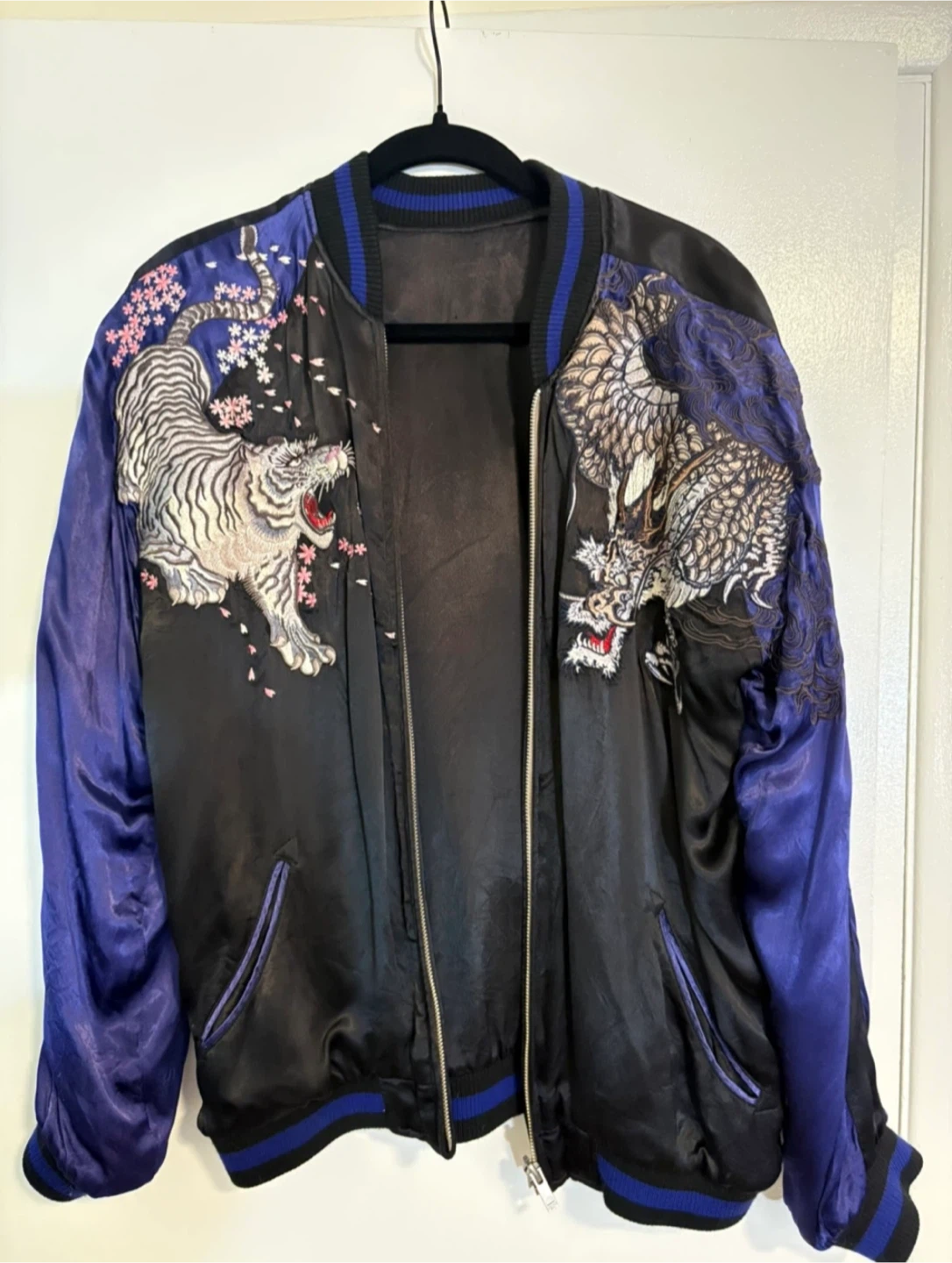 Embroidered Tiger and Dragon Sukajan Jacket