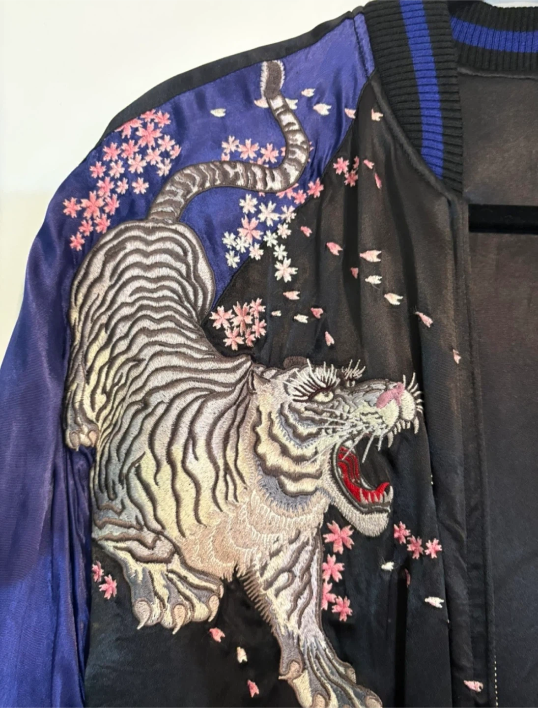 Embroidered Tiger and Dragon Sukajan Jacket - photo 2