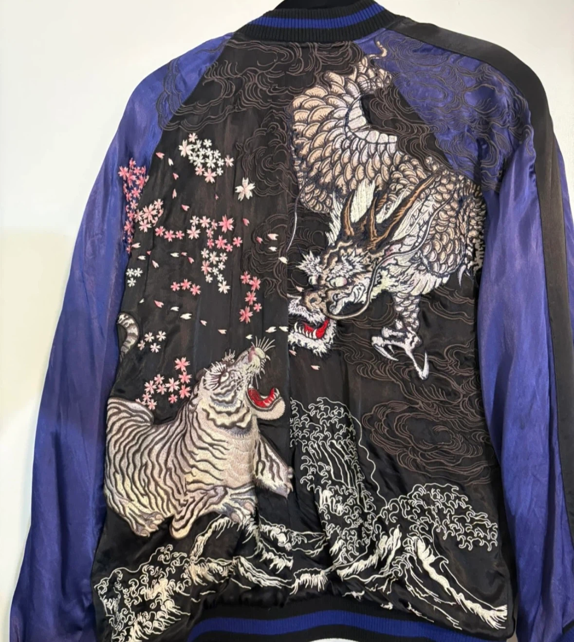 Embroidered Tiger and Dragon Sukajan Jacket - photo 3