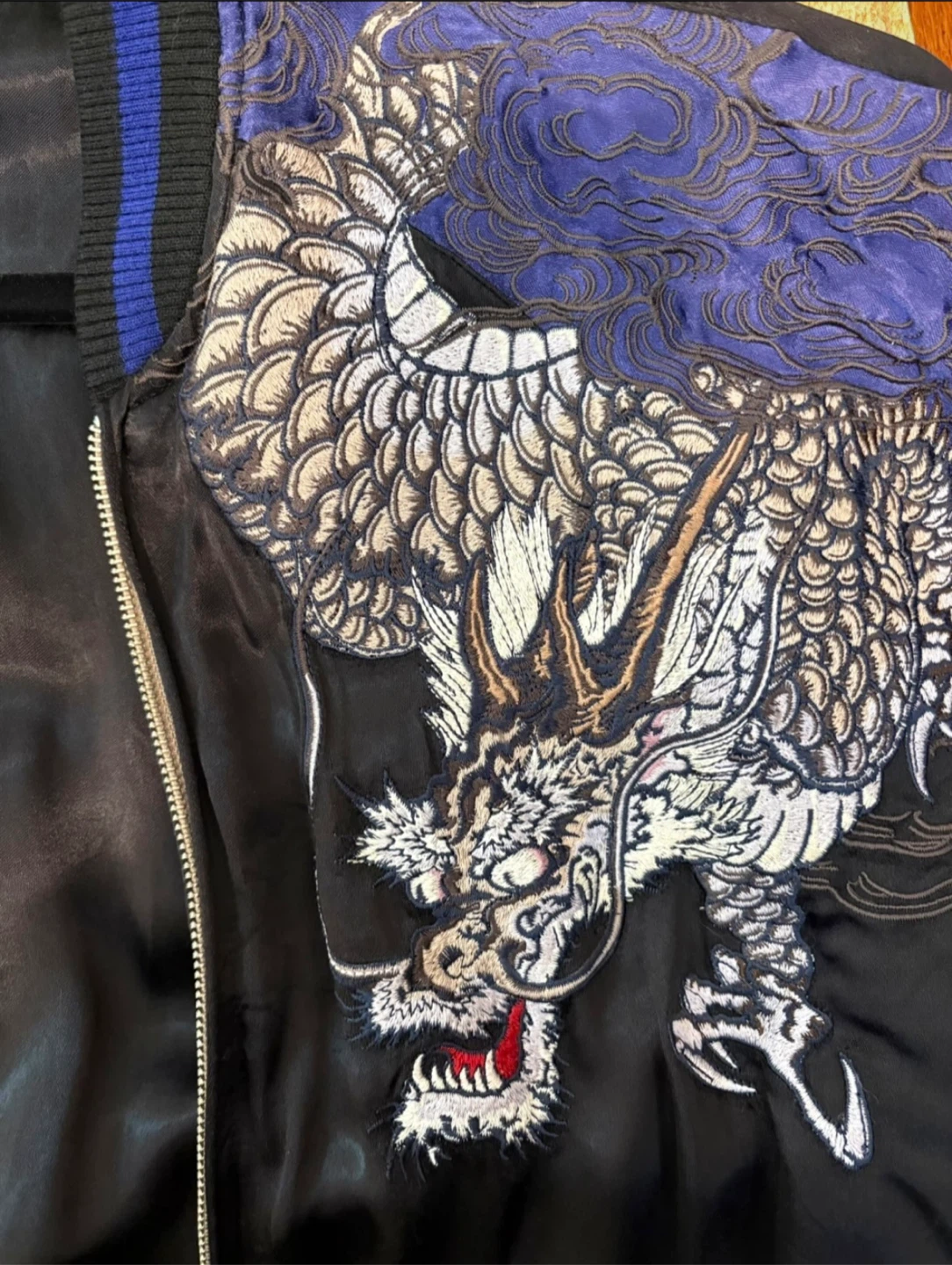 Embroidered Tiger and Dragon Sukajan Jacket - photo 4