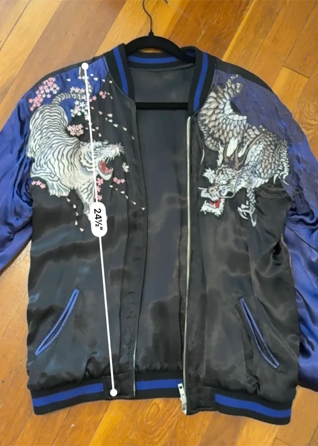 Embroidered Tiger and Dragon Sukajan Jacket - photo 5