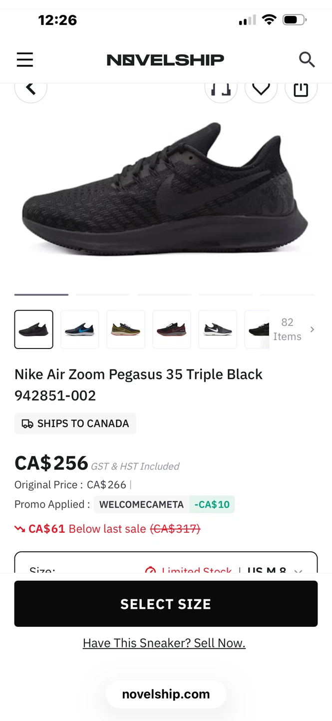 Nike Air Zoom Pegasus 35 Triple Black