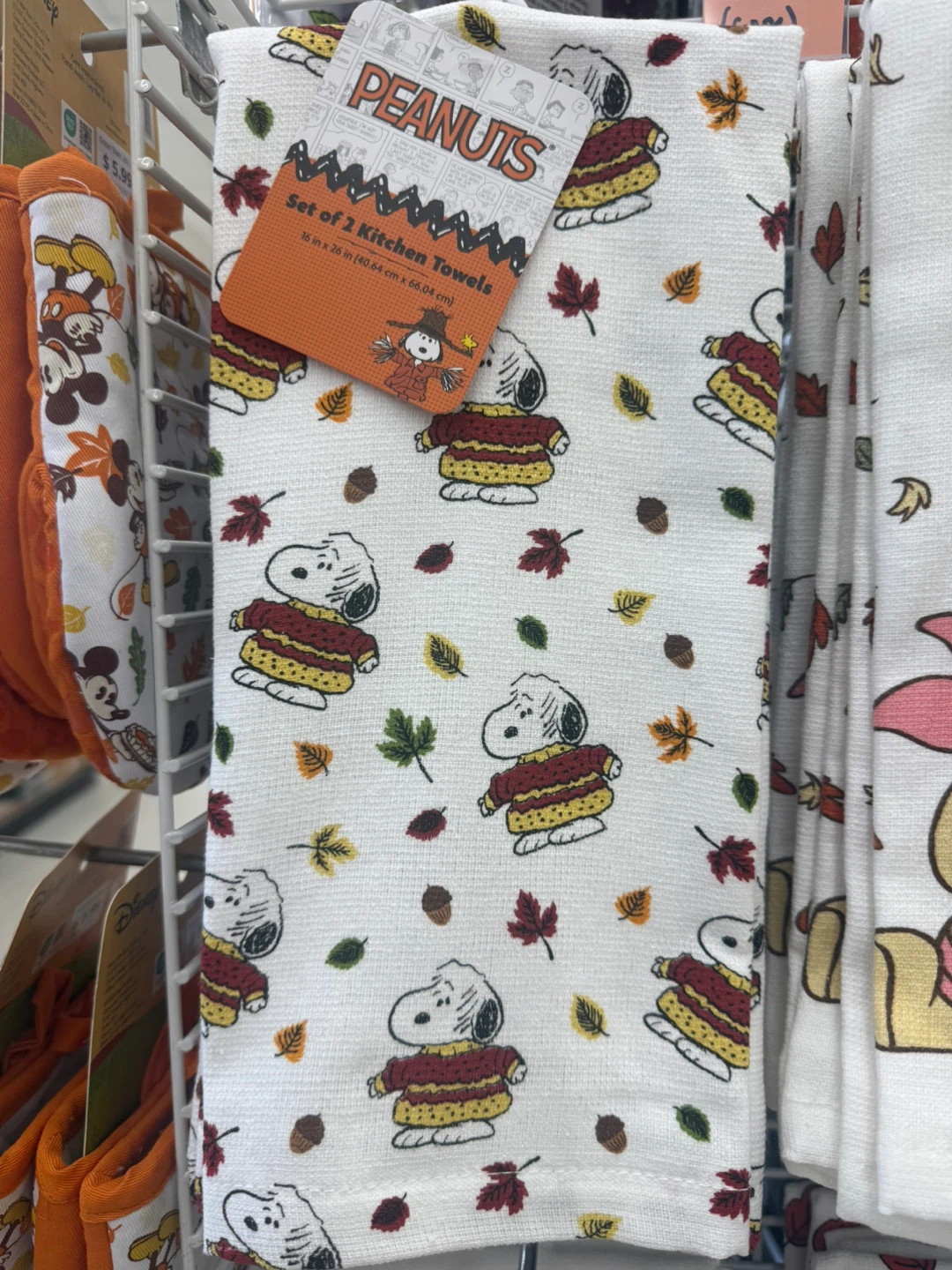 🏈Peanuts Snoopy Fall Kitchen Towels Set of 2