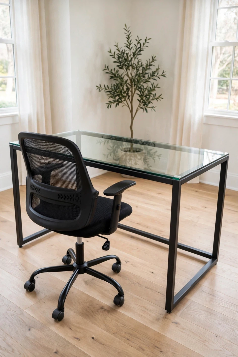 Black Mesh Ergonomic Office Chair - photo 2