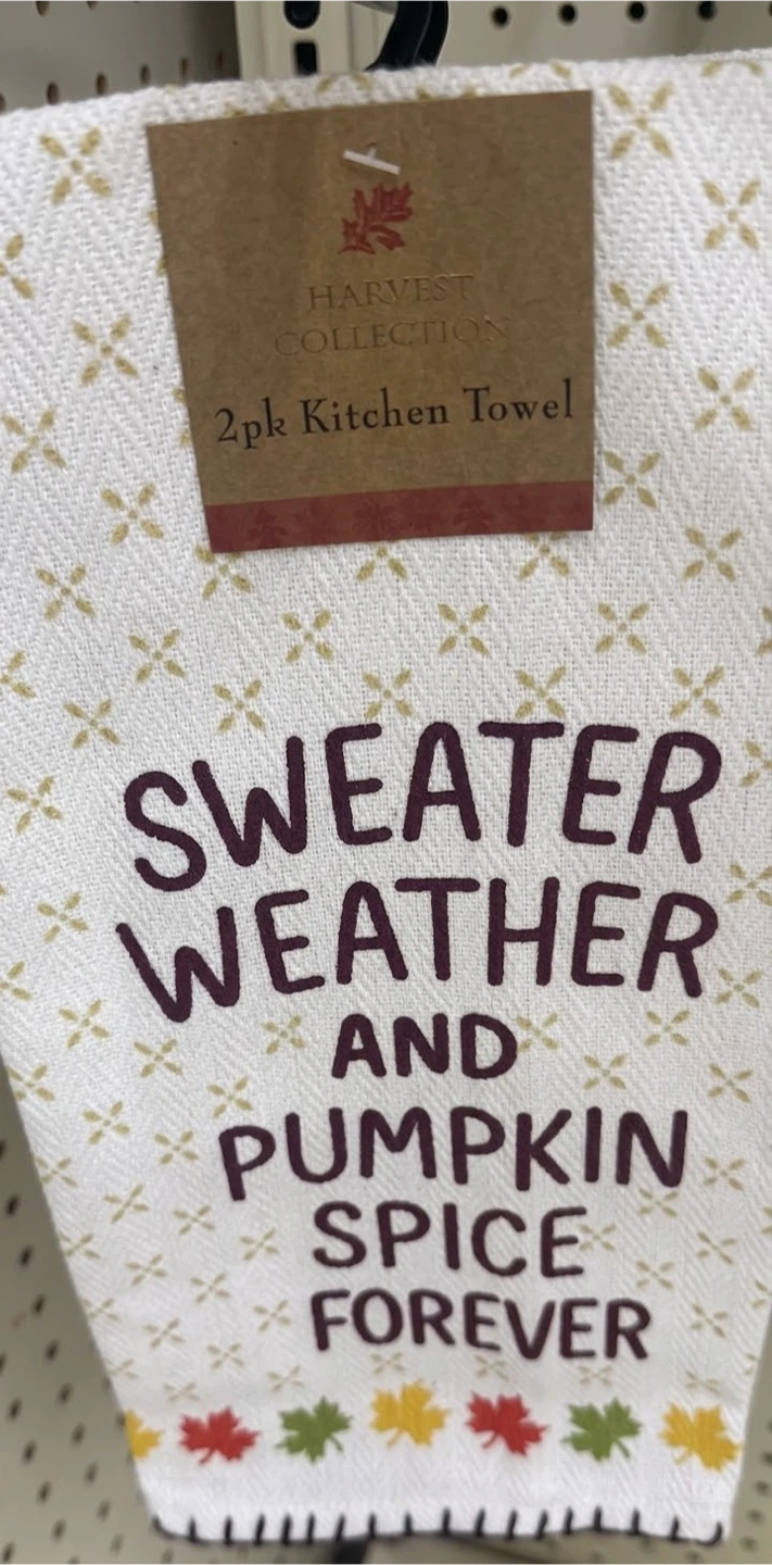 🏈 Harvest Collection 2pk Kitchen Towels