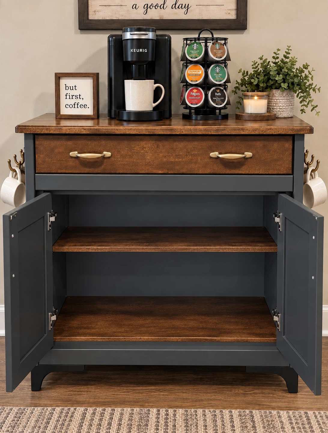 Two-Tone Coffee Bar Cabinet - photo 2