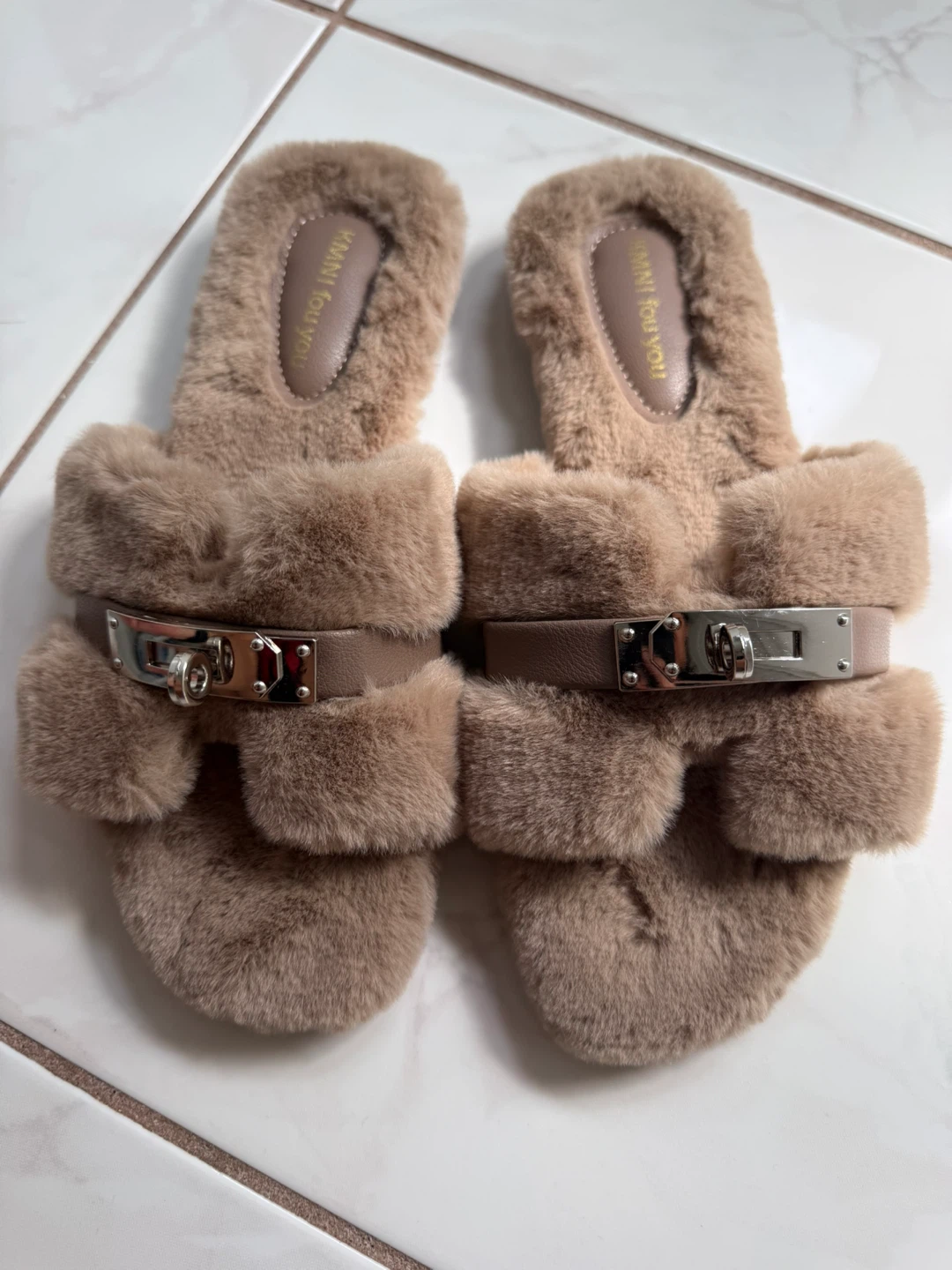 Hermes Inspired Taupe Sandals Size 7.5 Womens