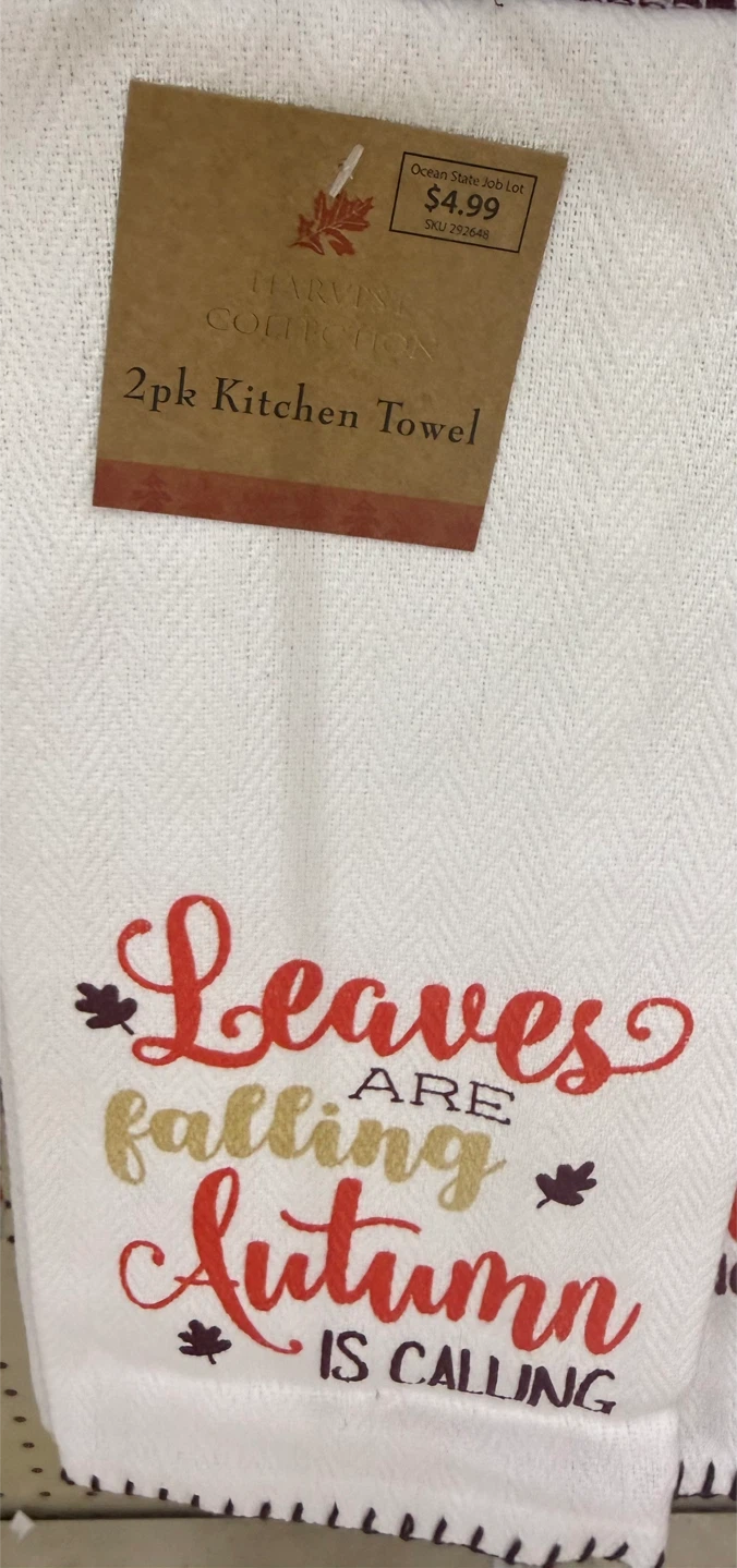 🏈 Harvest Collection 2pk Kitchen Towels