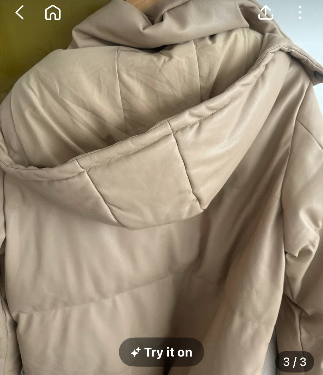 GUESS Puffer Jacket Beige Medium - photo 3