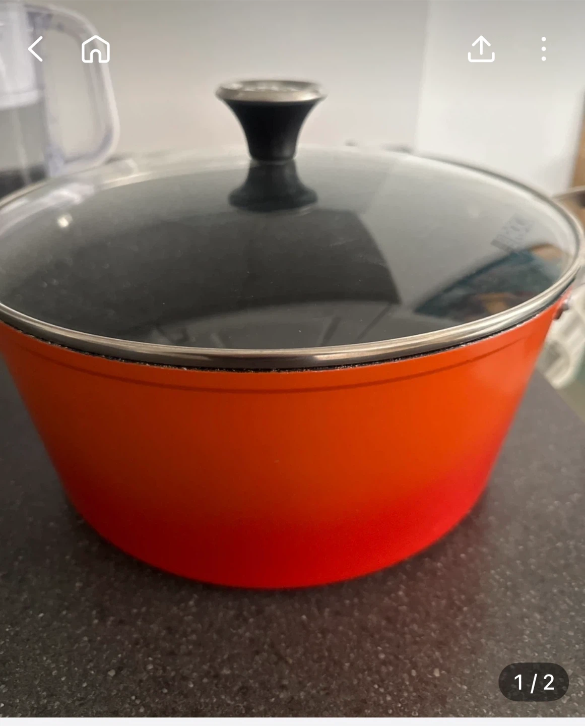 Starfrit The Rock Orange Pot with Lid