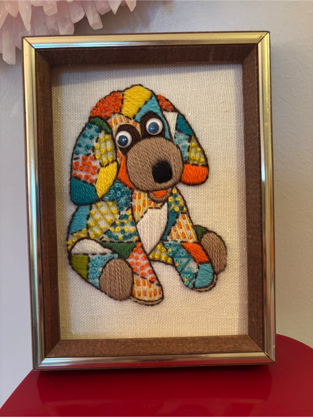 1976 Patchwork Puppy Jiffy Crewel Art