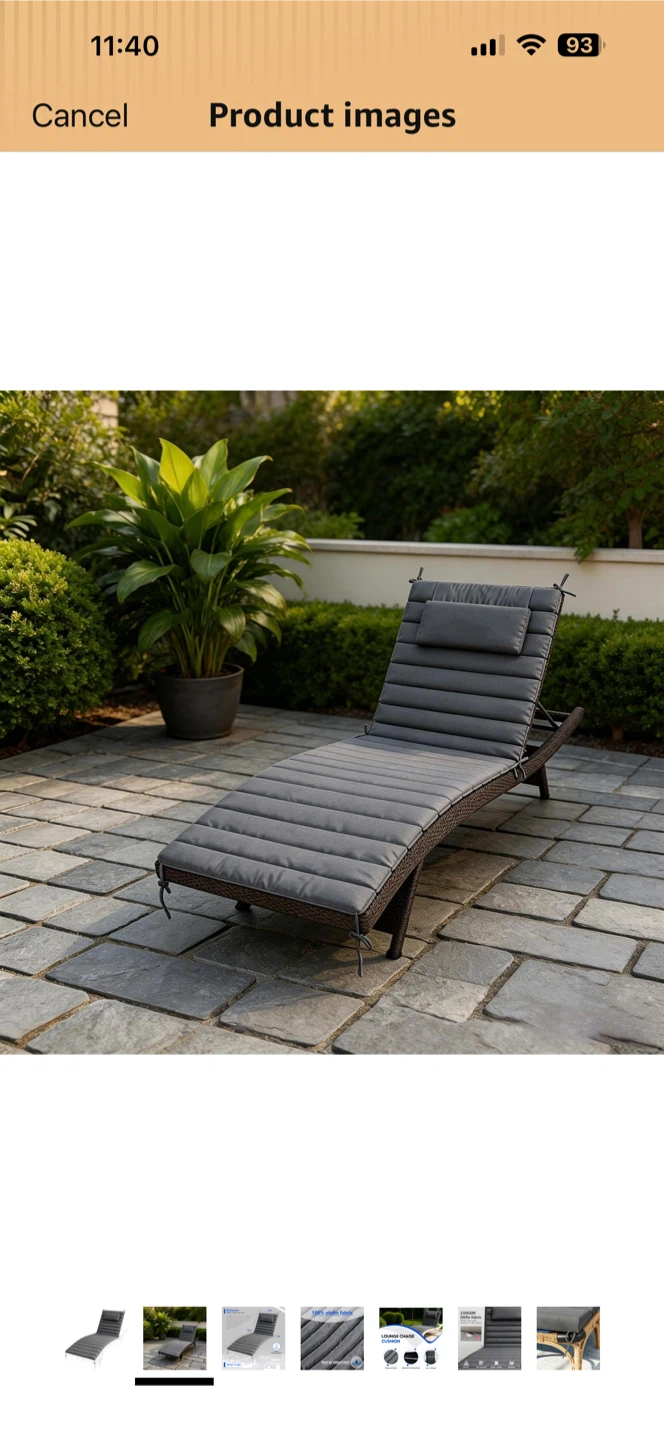Gray Lounge Chaise Cushion - photo 4