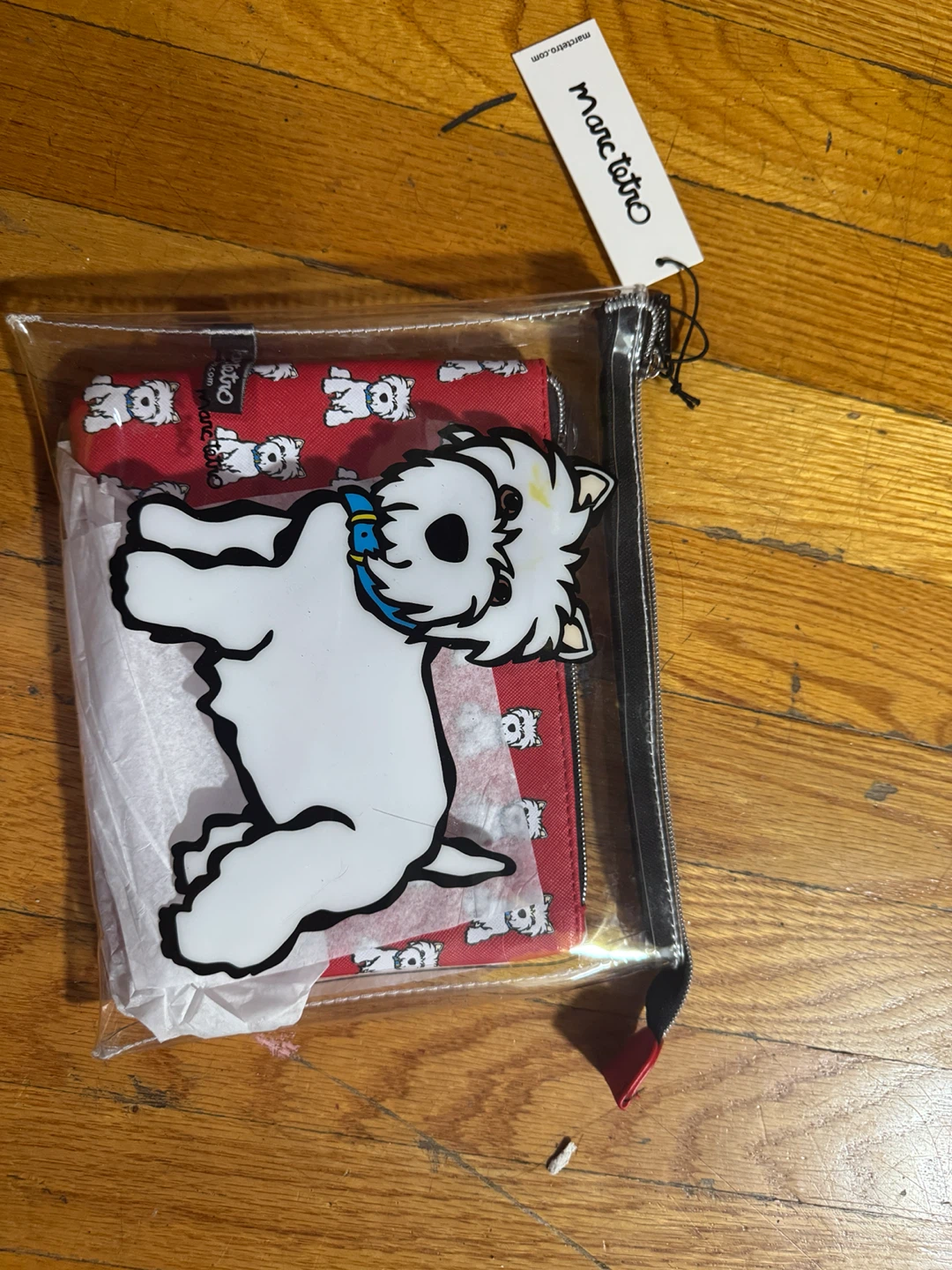 Marc Tetro Dog Print Zippered Pouch