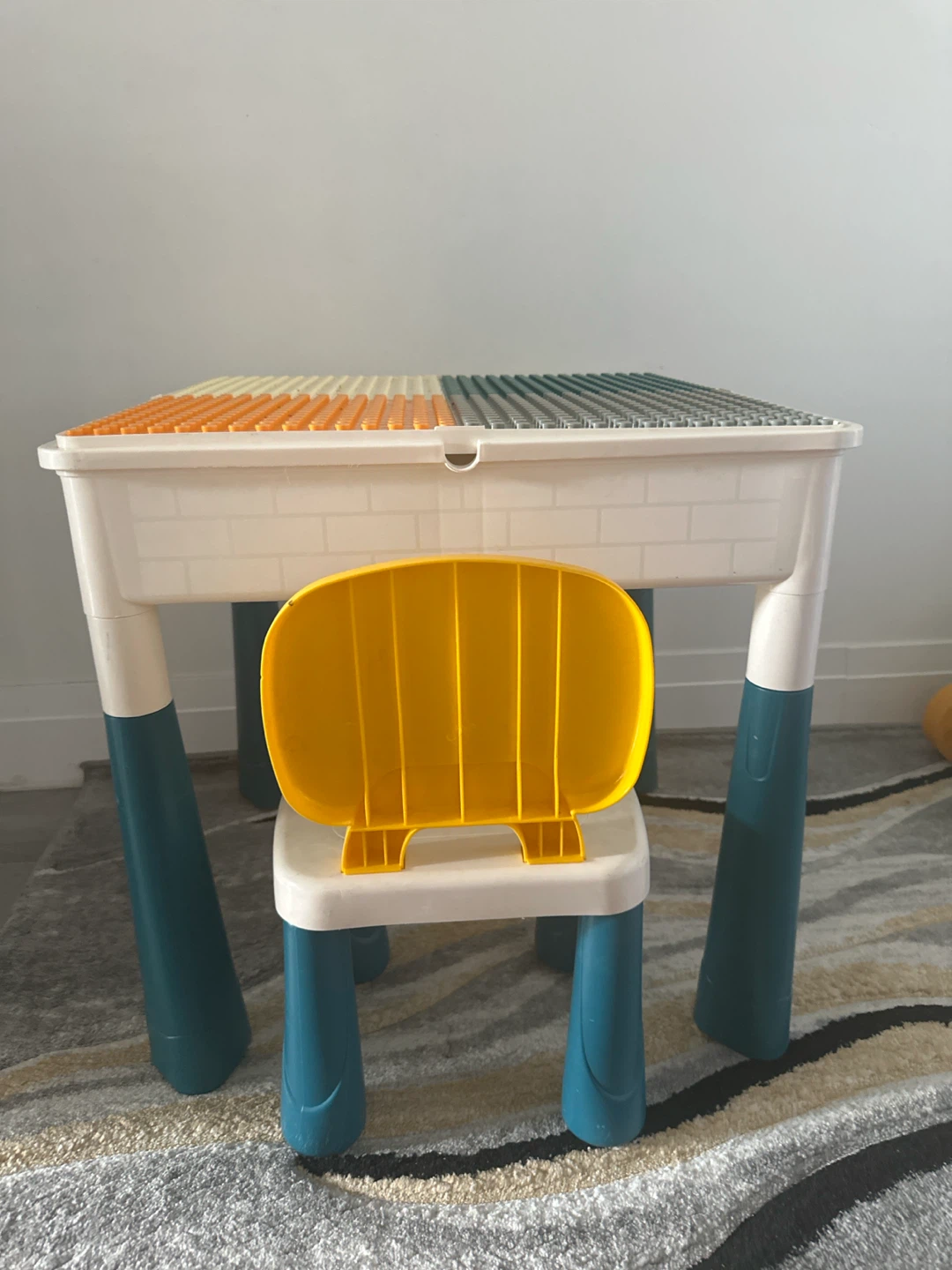 Kids Building Block Table and Chair Set