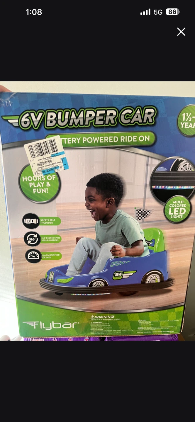 Flybar 6V Bumper Car Ride On