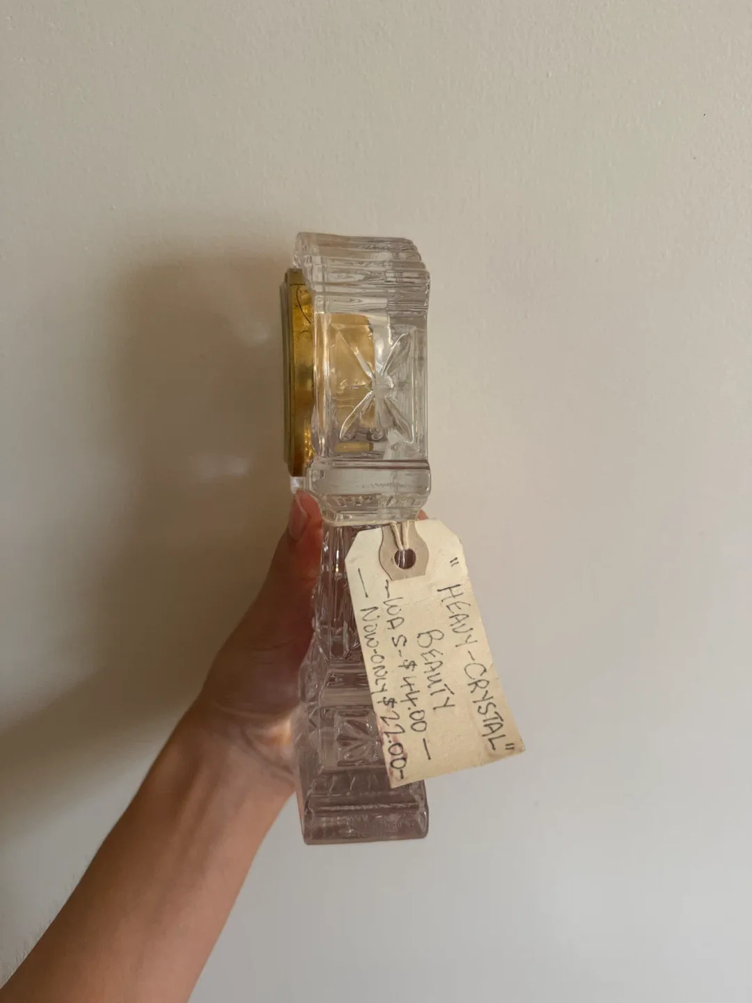 Vintage Crystal Legends Heavy Crystal Desk Clock – Not Working - photo 3