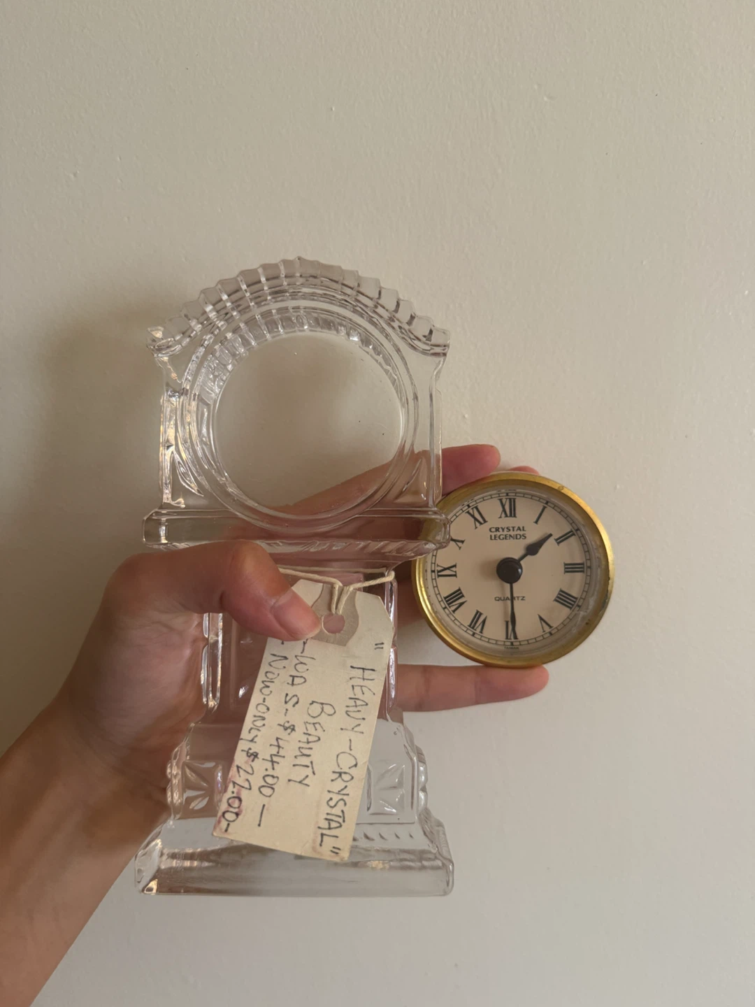 Vintage Crystal Legends Heavy Crystal Desk Clock – Not Working - photo 5