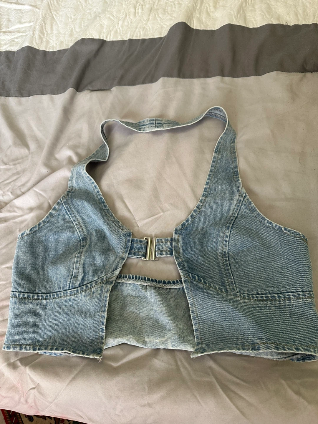 SHEIN Denim Halter Top - Size Large