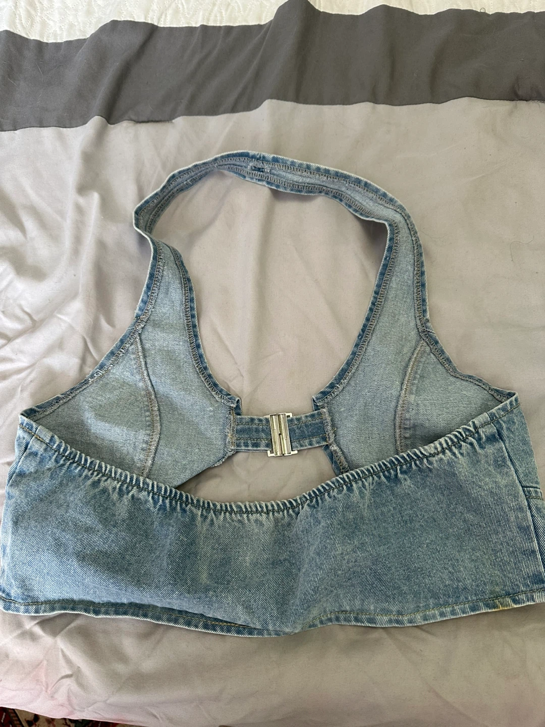 SHEIN Denim Halter Top - Size Large - photo 2