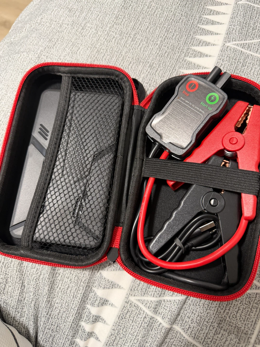 Portable Vehicle Jump Starter with Carrying Case