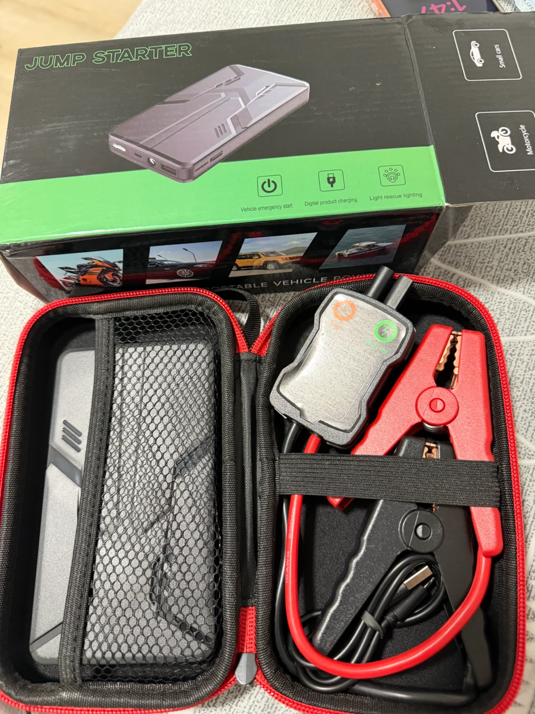 Portable Vehicle Jump Starter with Carrying Case - photo 2