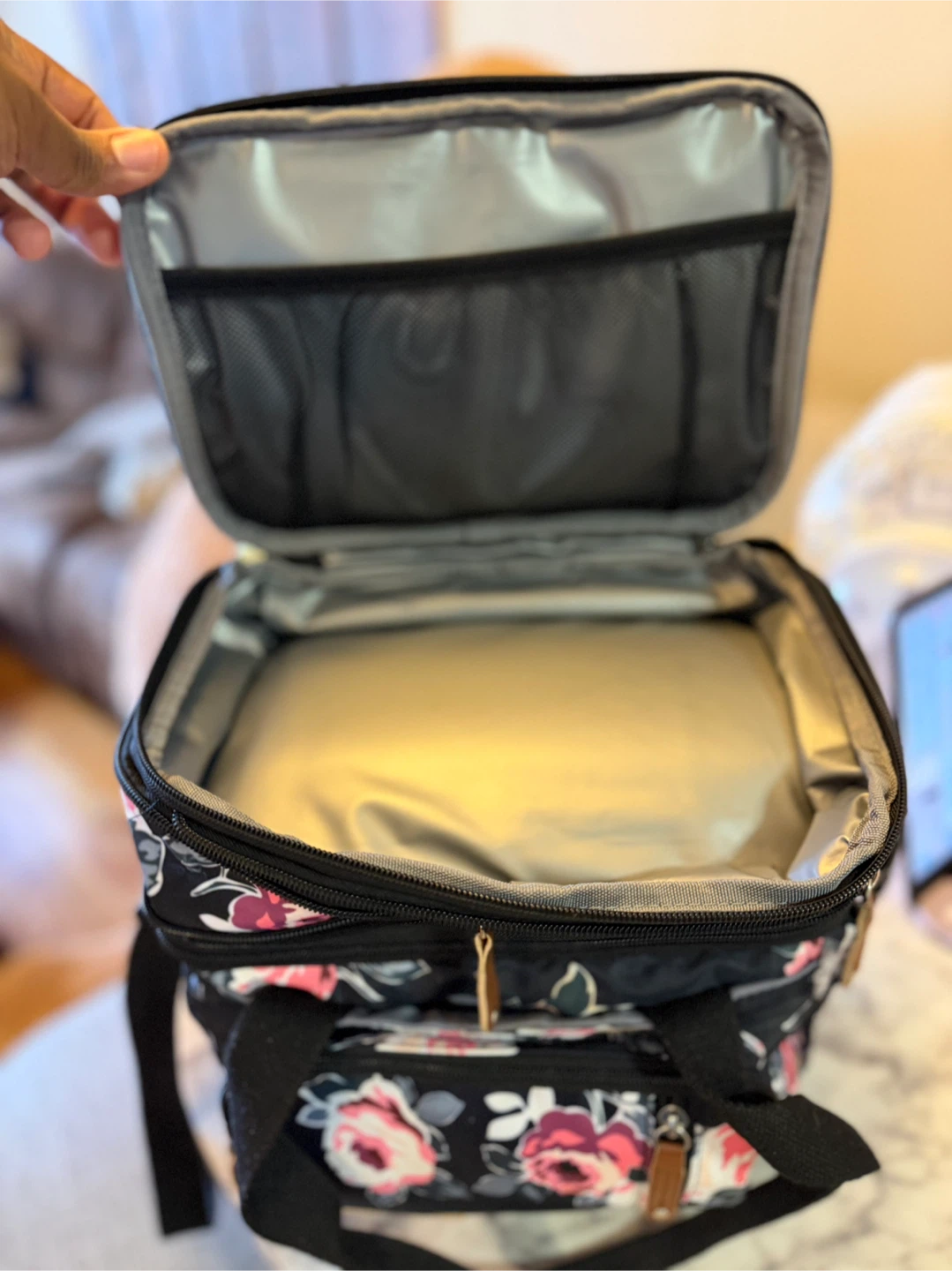 Floral Print Insulated Cooler Bag - photo 2