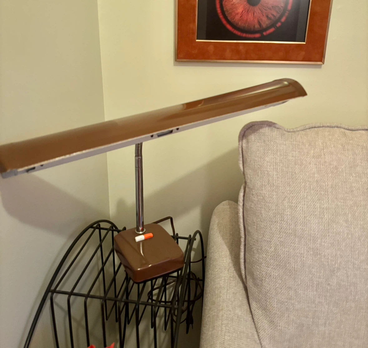 Vintage Brown Fluorescent Desk Lamp - photo 2