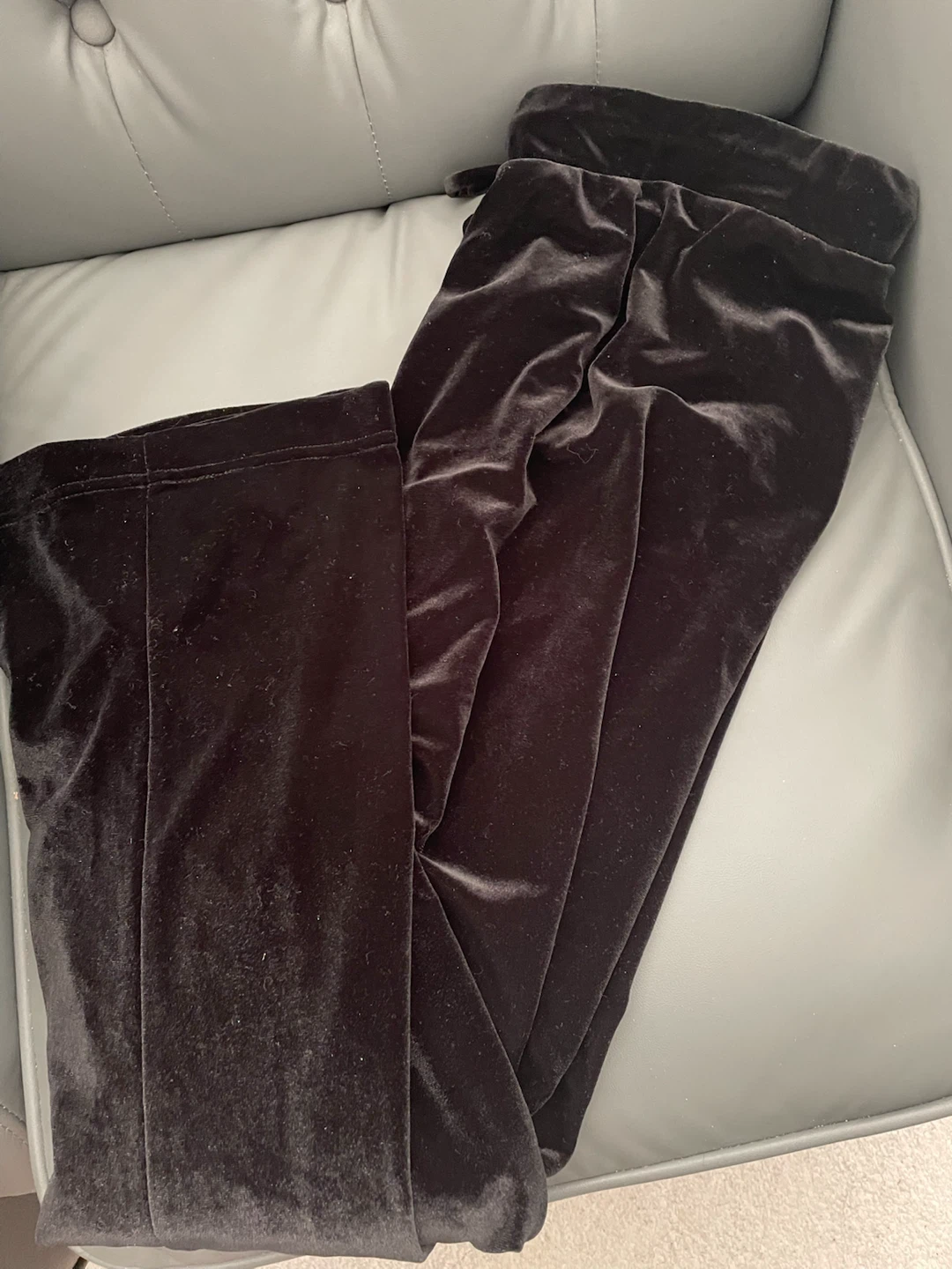 Tanjay Petites Black Velour Pants