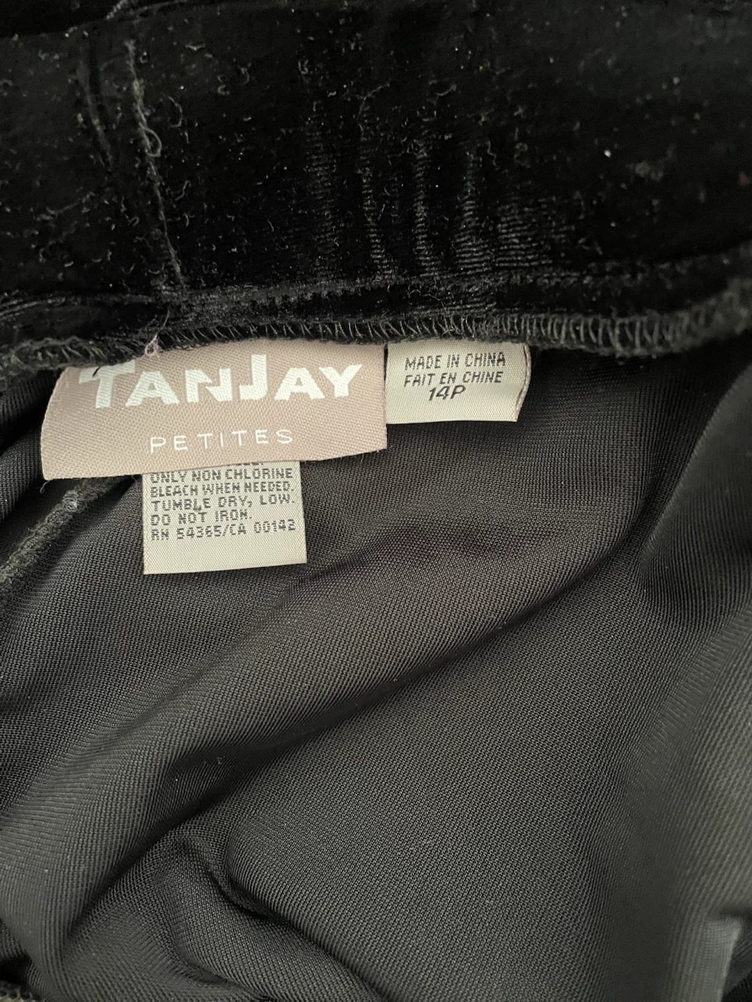 Tanjay Petites Black Velour Pants - photo 4