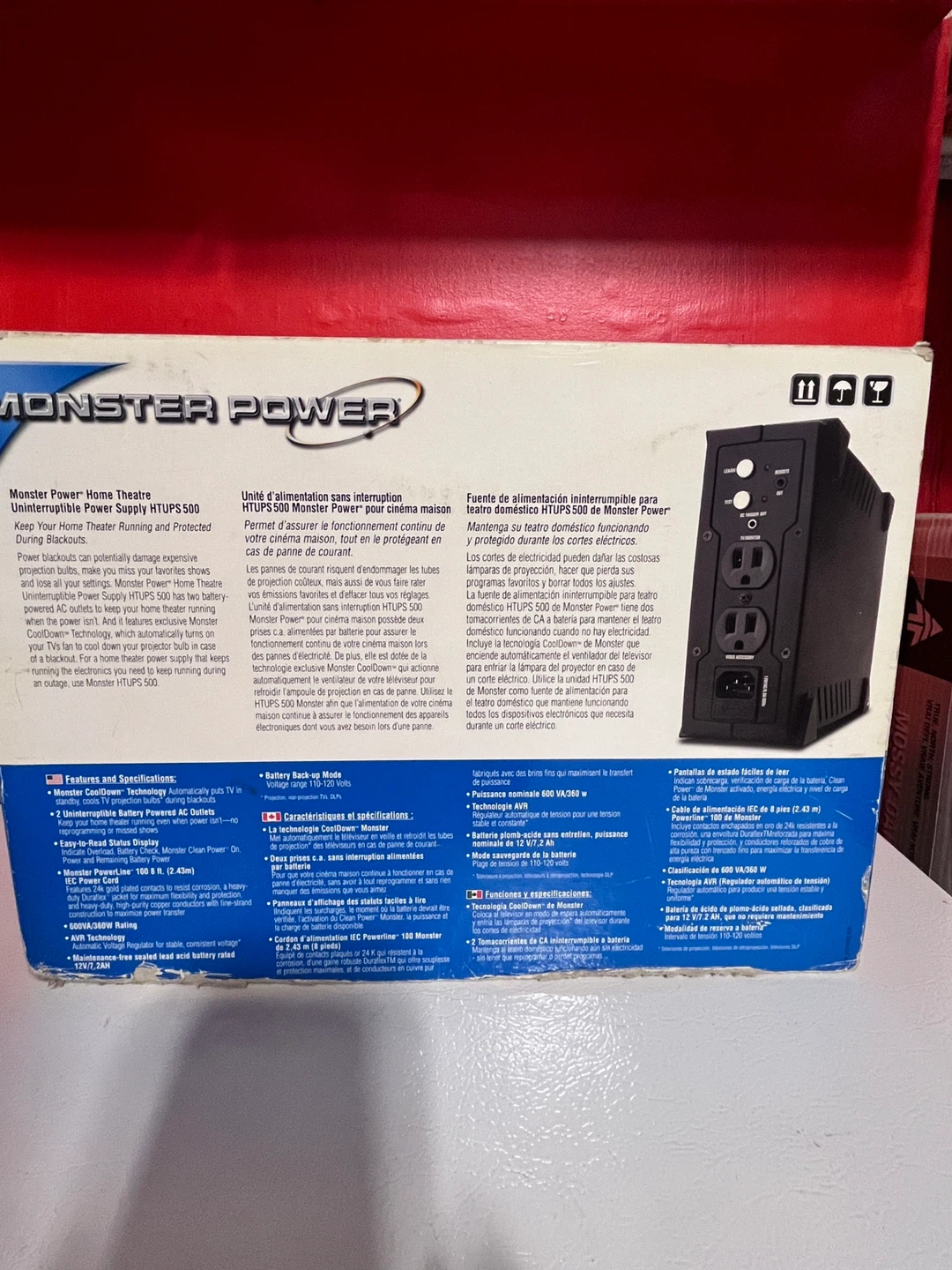 Monster Power HTUPS 500 Home Theatre UPS - photo 2