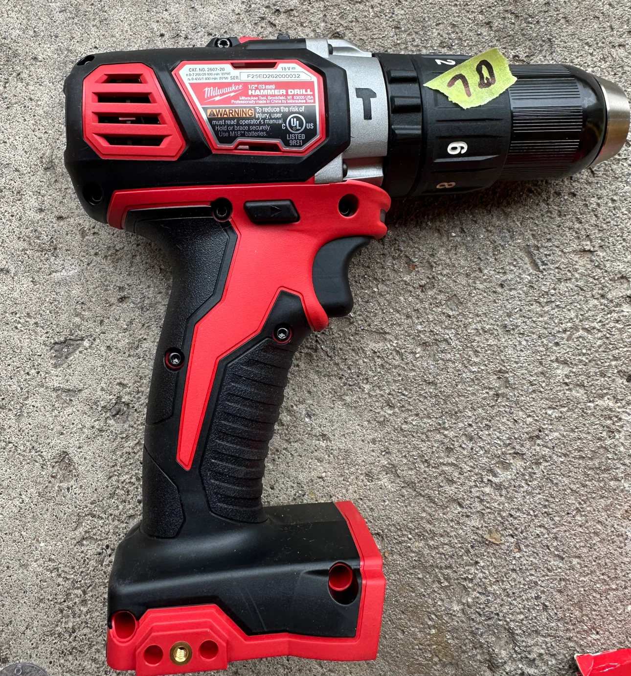 Milwaukee M18 1/2 inch Hammer Drill