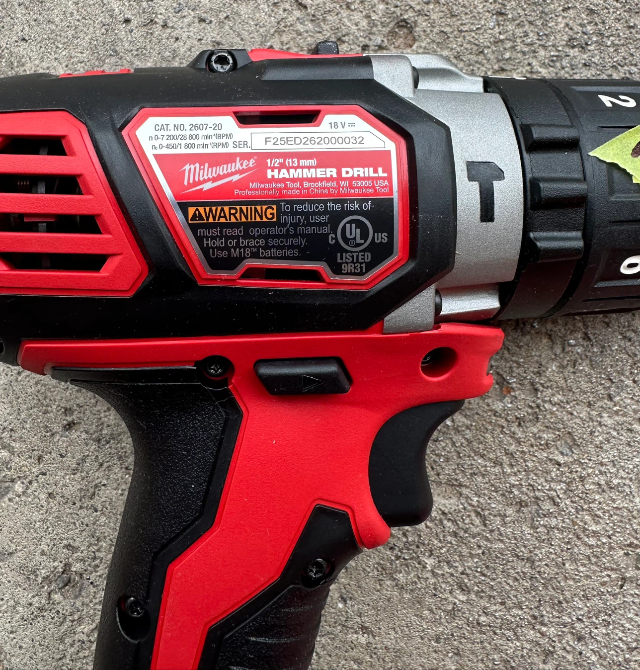 Milwaukee M18 1/2 inch Hammer Drill - photo 2