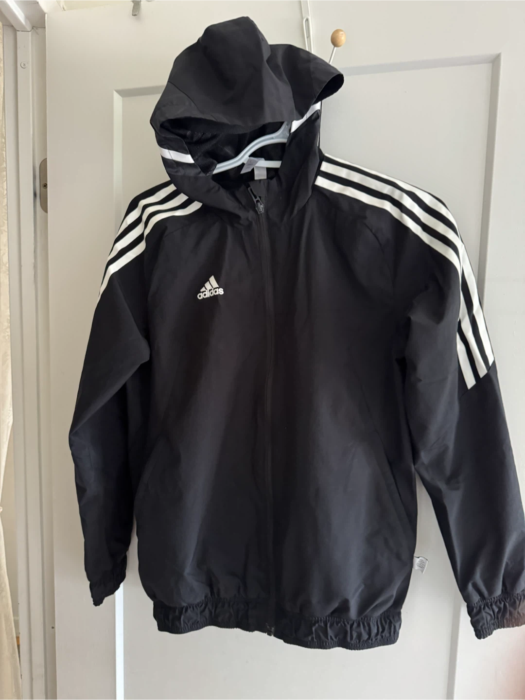 Adidas Kids' Black Windbreaker Jacket
