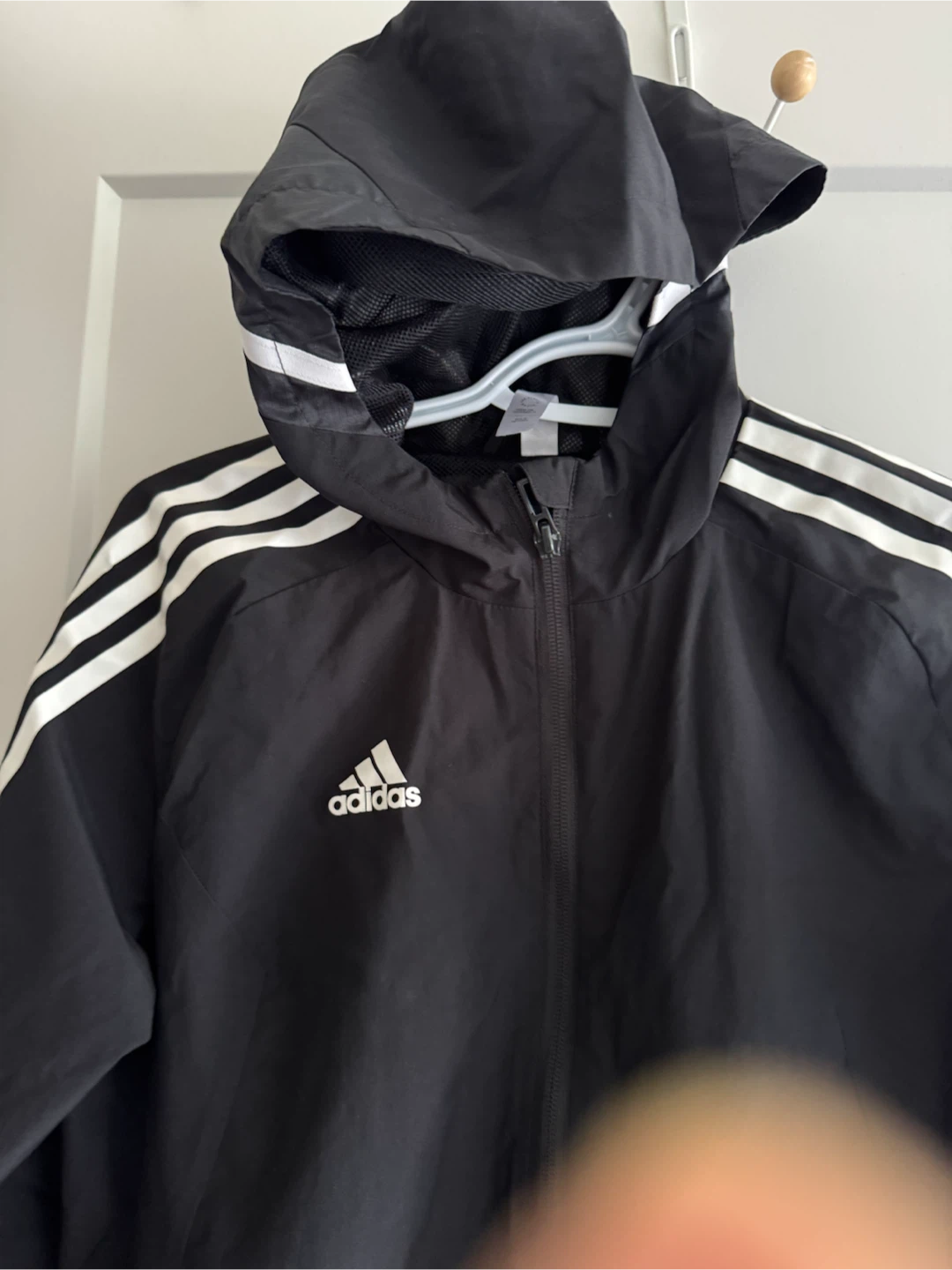 Adidas Kids' Black Windbreaker Jacket - photo 2