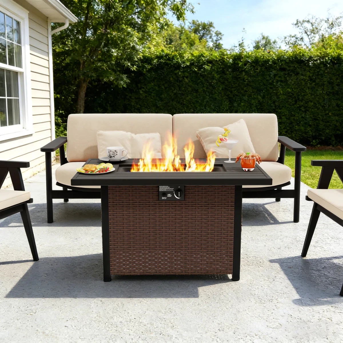 2-in-1 Propane Fire Pit Table