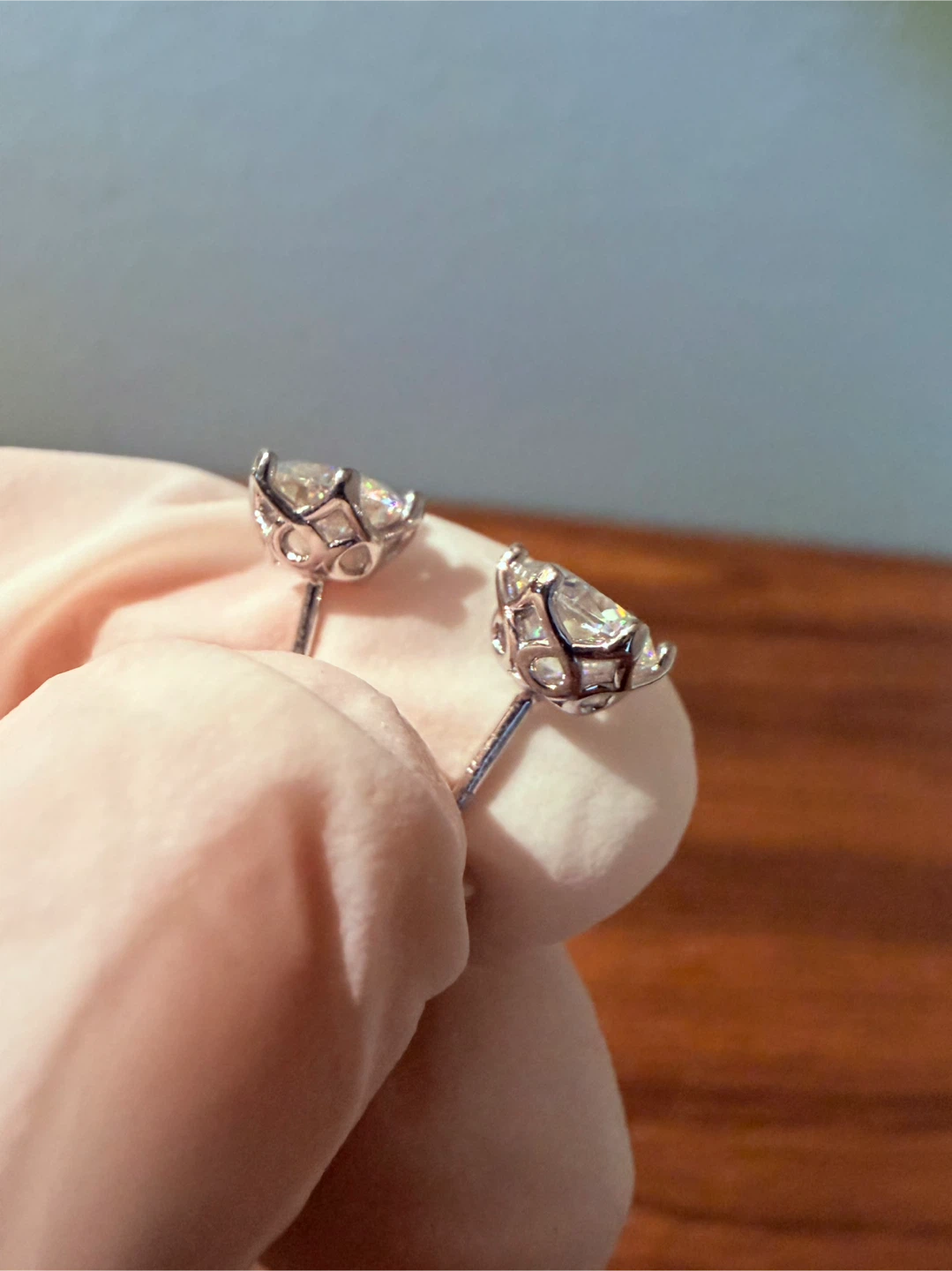 Moissanite Stud Earrings UNISEX 1.0ct🏈 - photo 2