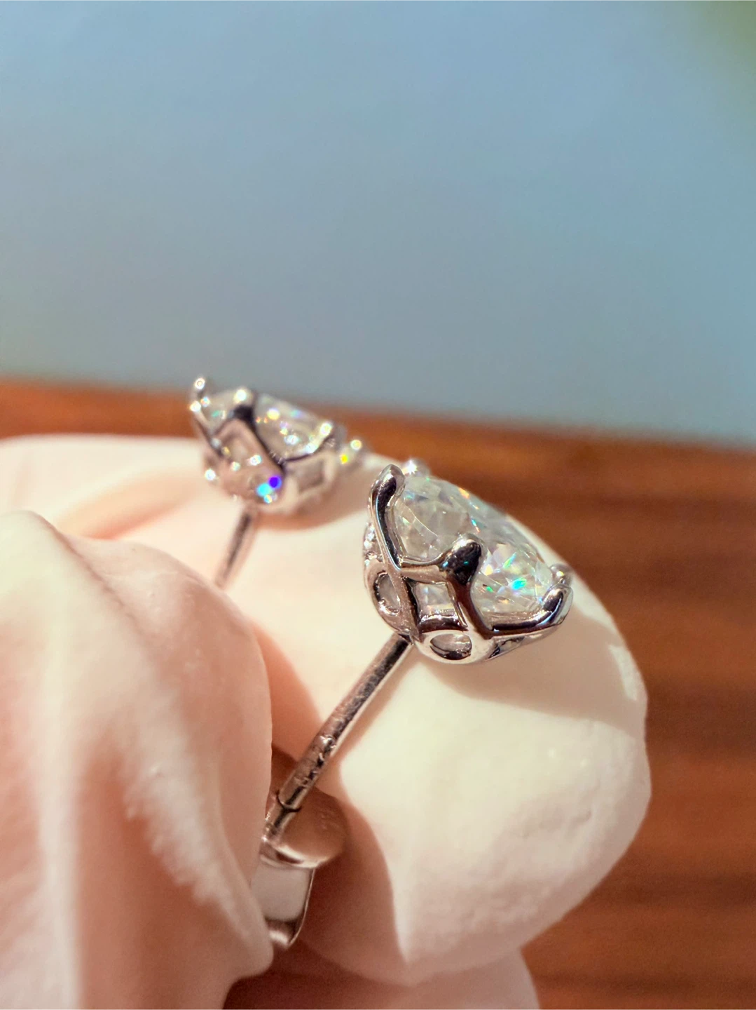 Moissanite Stud Earrings UNISEX 1.0ct🏈 - photo 3