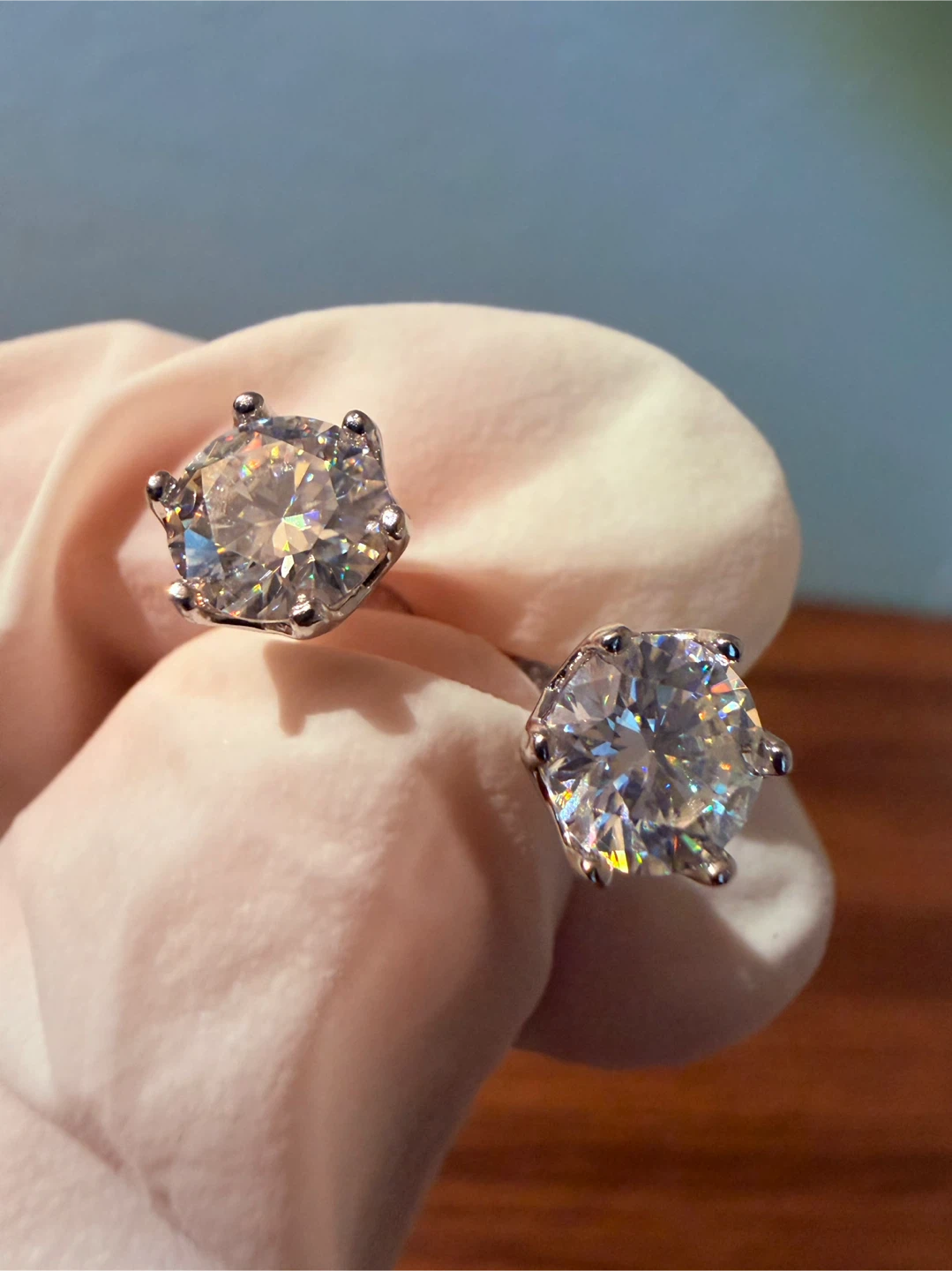 Moissanite Stud Earrings UNISEX 1.0ct🏈 - photo 4