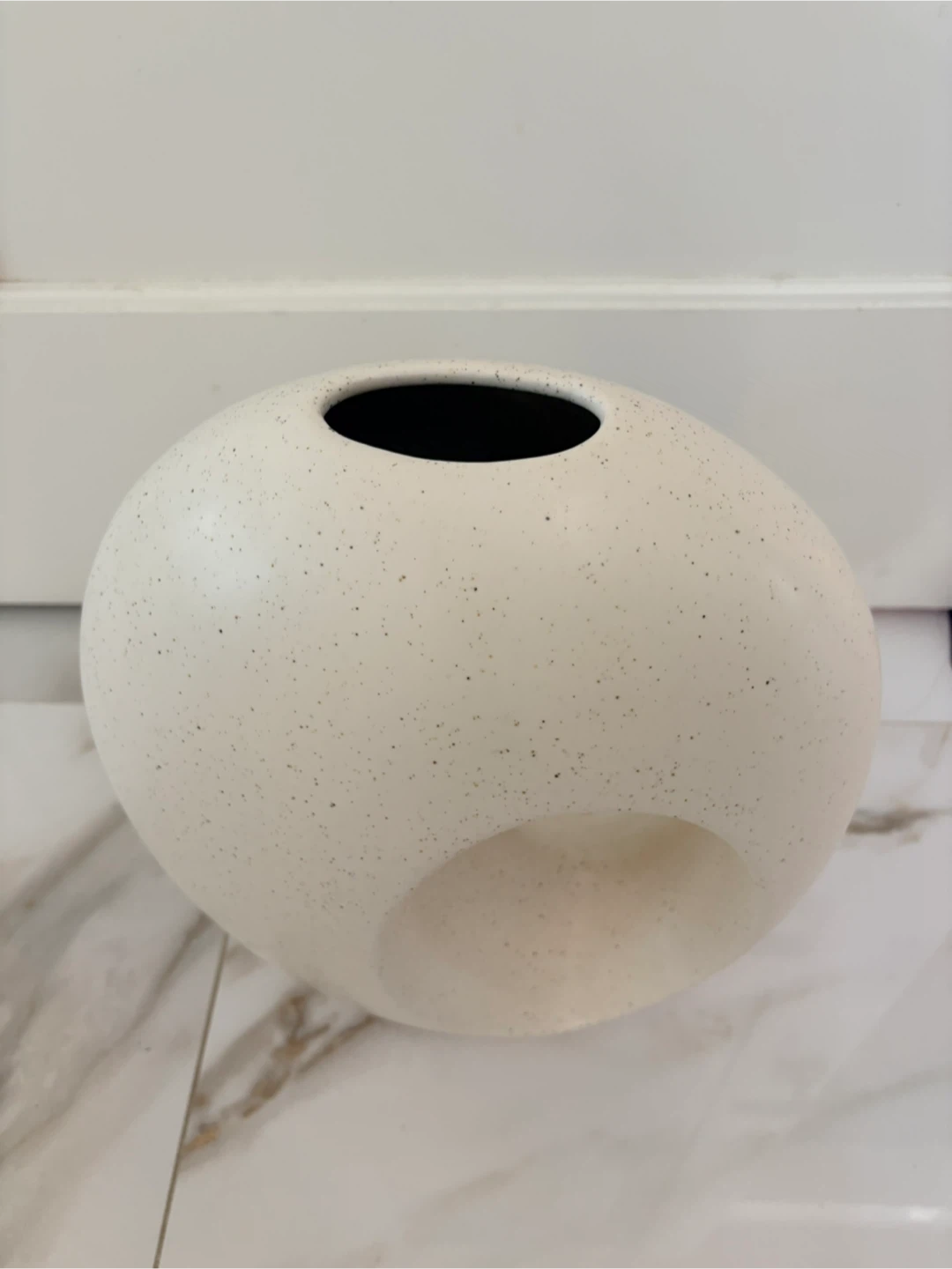 Cream Speckled Ceramic Vase - photo 4
