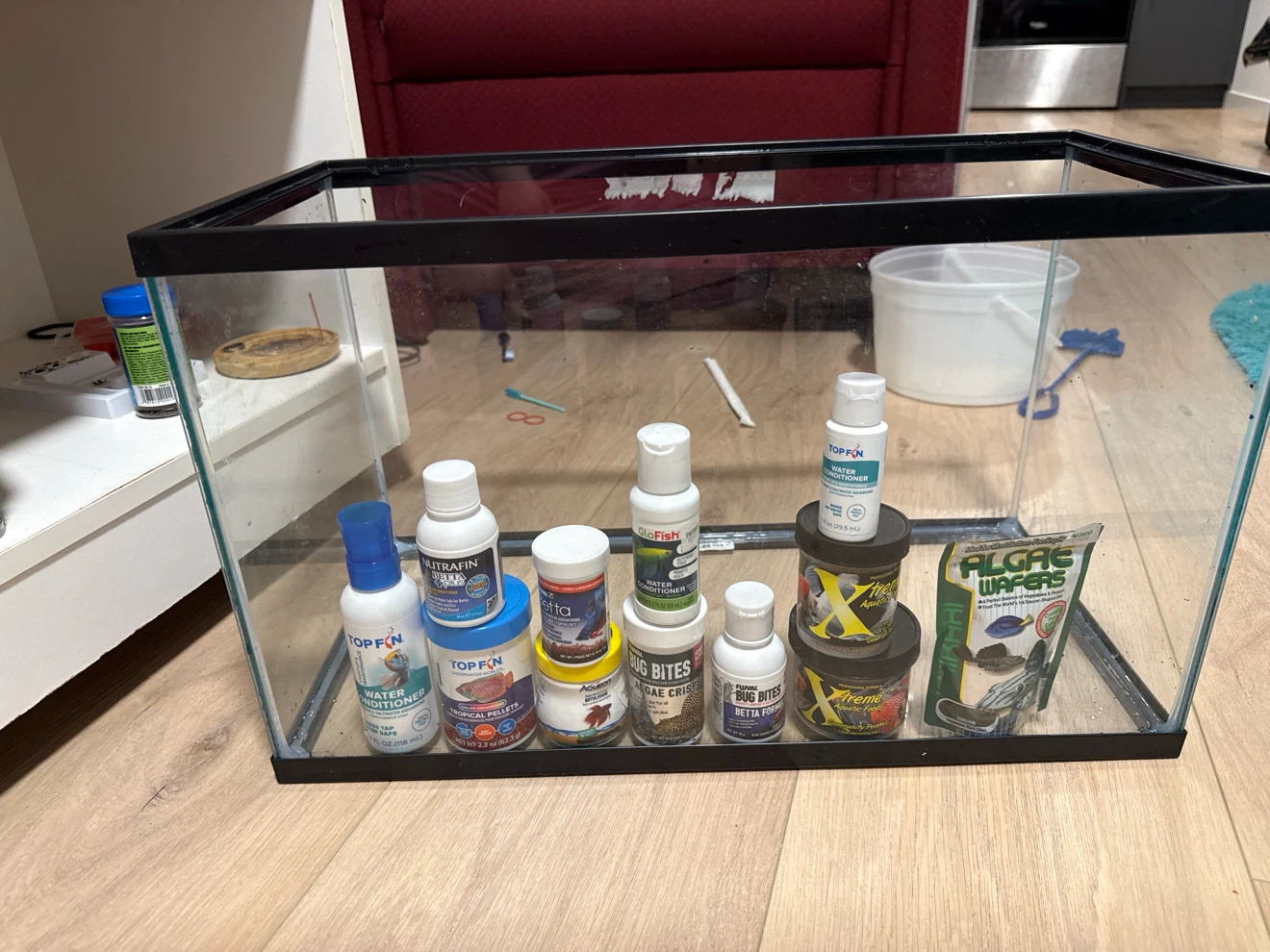 Glass Fish Tank and Aquarium Supplies Bundle