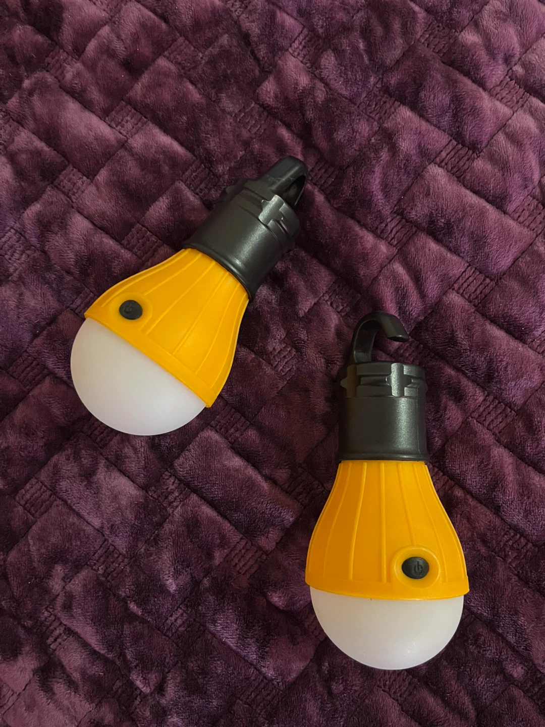 2 hanging LED Light Bulbs