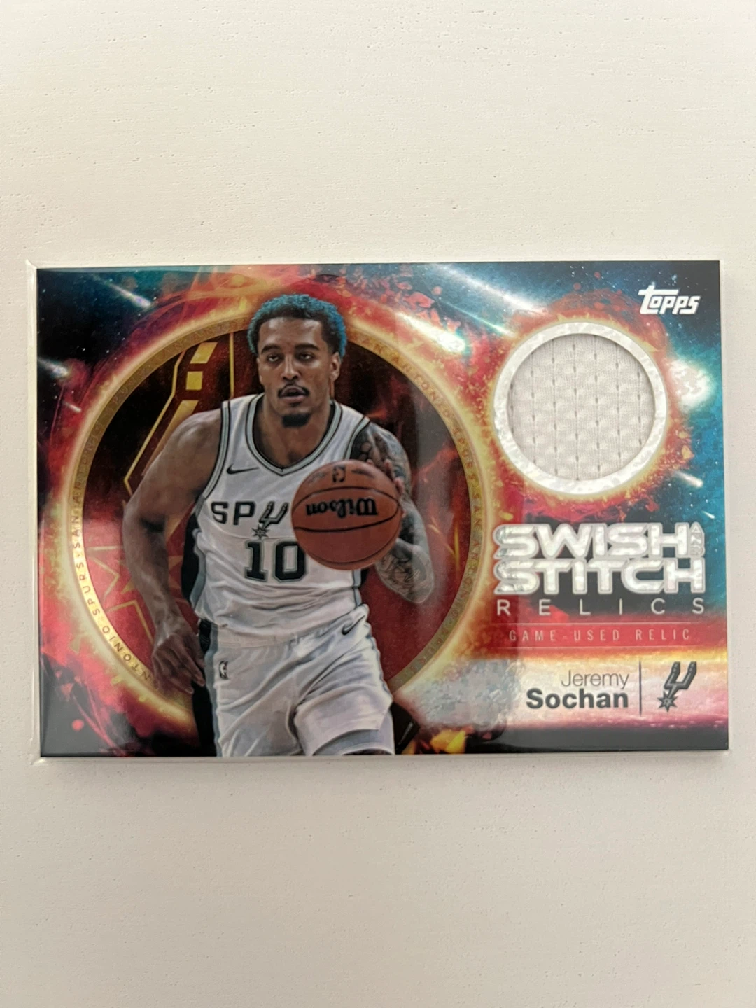 2025 Topps Swish Stitch Relics Jeremy Sochan Card
