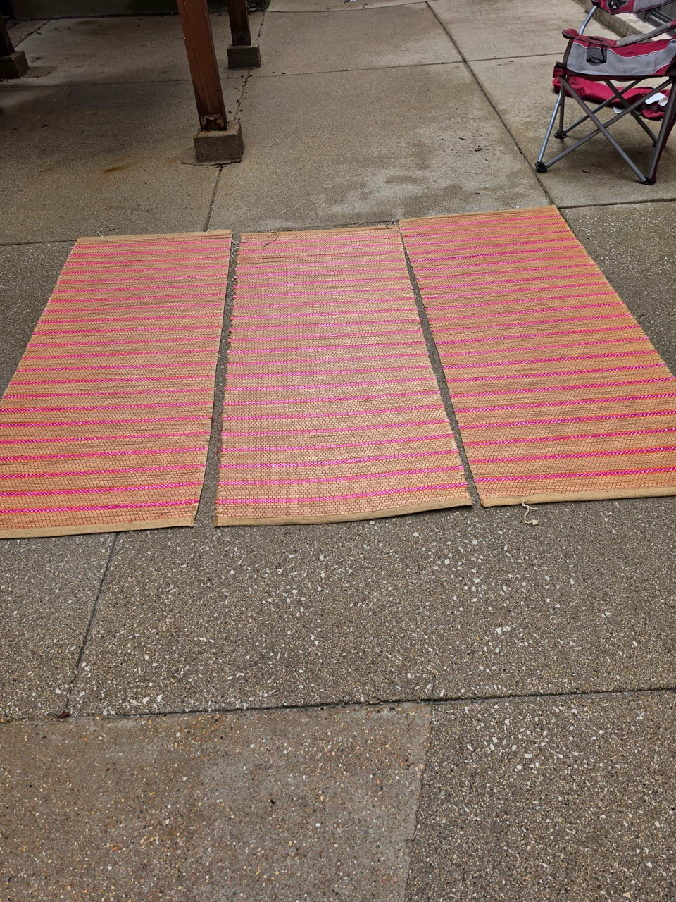 Set of 3 Woven Bamboo Mats