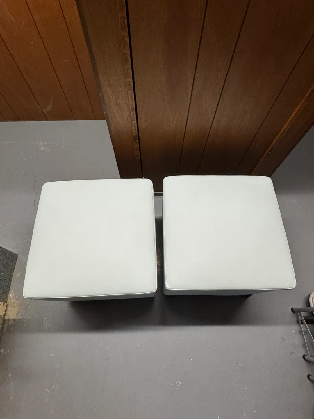 Pair of Upholstered Ottomans with Casters – Made in Canada - photo 5