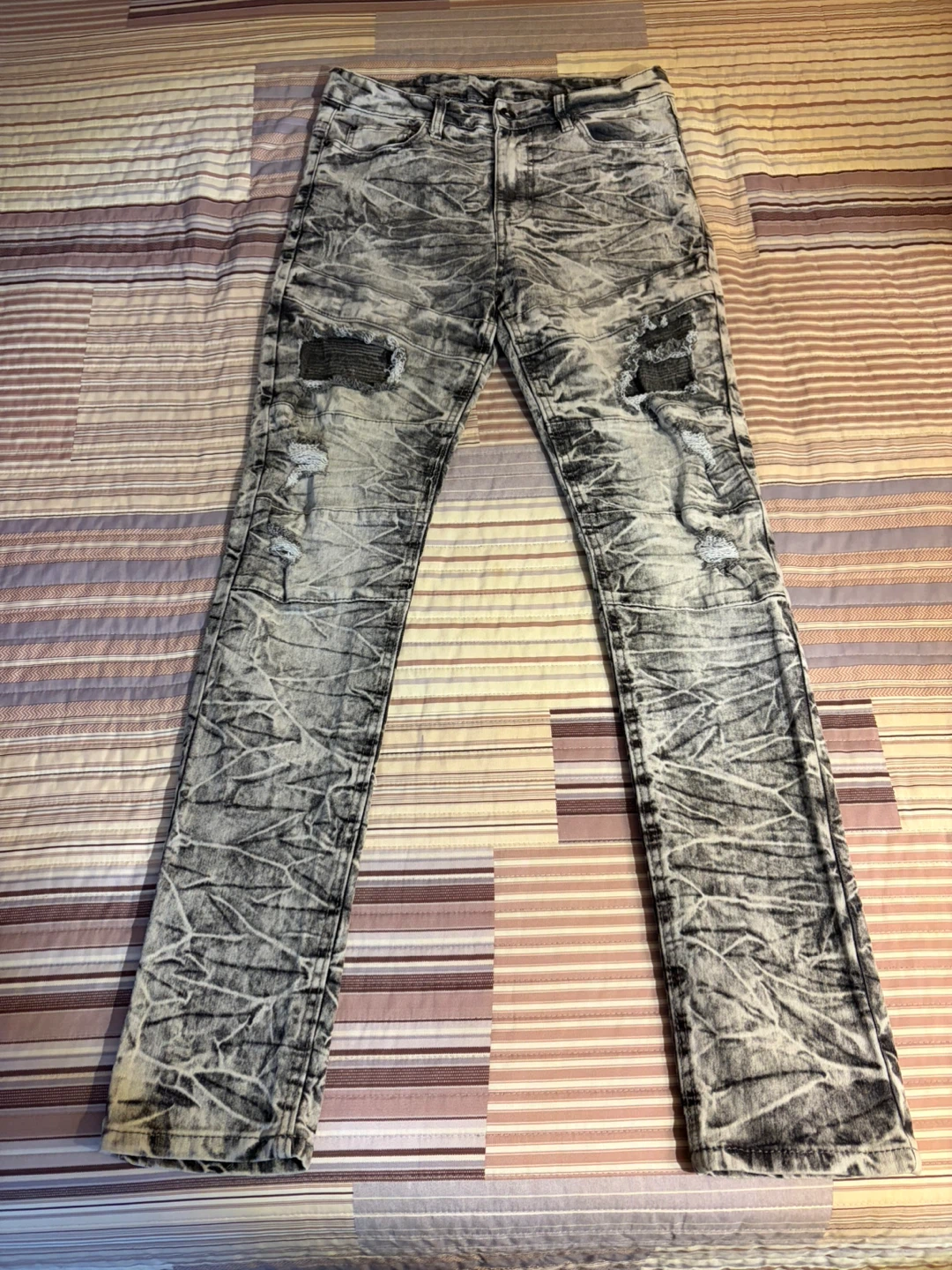 Acid Wash Distressed Jeans 🏈 - photo 2