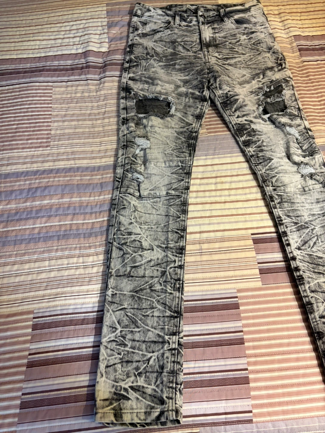 Acid Wash Distressed Jeans 🏈 - photo 3