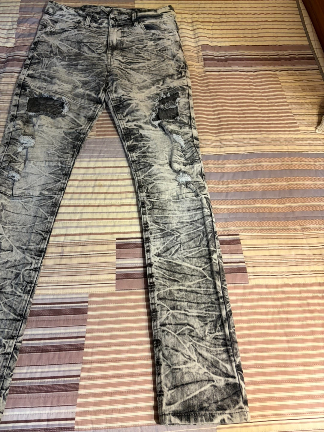 Acid Wash Distressed Jeans 🏈 - photo 4